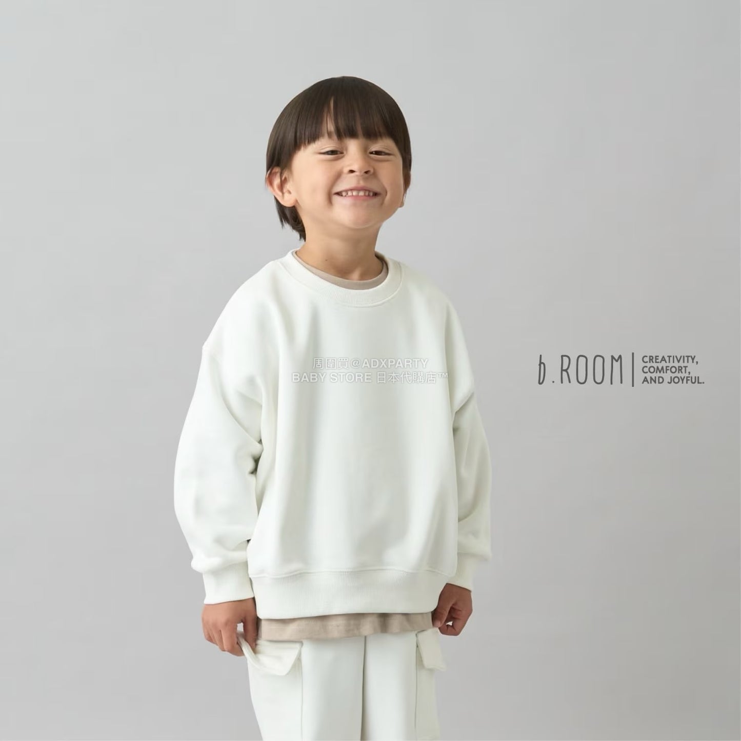 日本童裝 b・R# 吸水速乾 吸濕排汗 寬鬆衛衣 100-150cm 男童款/女童款 冬季 TOPS