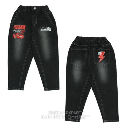 Japanese BDL x Disney Cars Denim Pants 90-130cm Boys' Autumn PANTS 