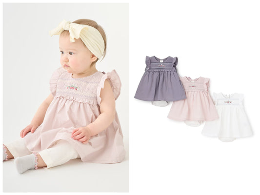 日本童裝 pe#main 士多啤梨刺繡連衣 70-80cm 女童款 初生嬰兒 夏季 Jumpsuit