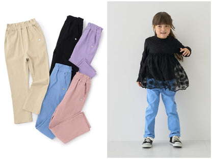 日本童裝 Ly# mine 荷葉邊口袋彈力長褲 100-140cm 女童款 秋季 PANTS