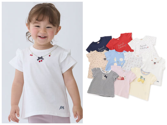 日本童裝 pe#main 各款圖案短袖上衣 80-130cm 女童款 夏季 TOPS