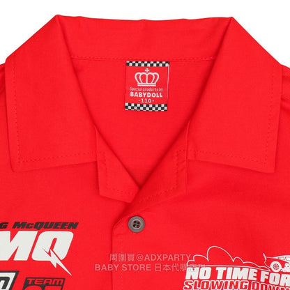 Japanese BDL x Disney Cars Fake Two-Piece Shirt 90-130cm Boys/Girls Autumn TOPS 