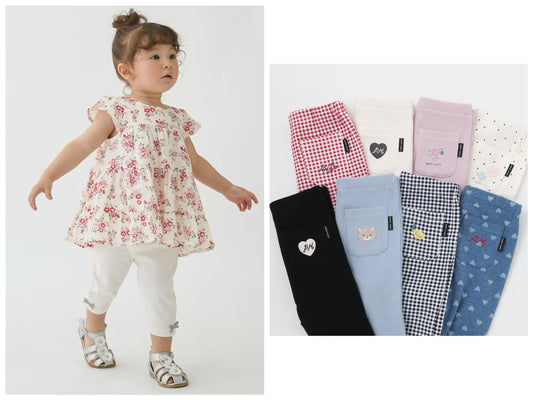 日本童裝 pe#main 七分長褲 80-130cm 女童款 夏季 PANTS