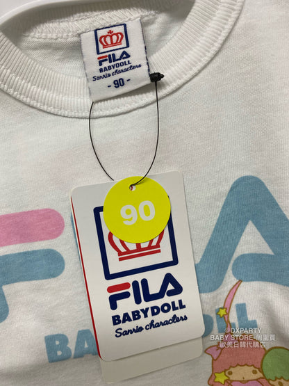 現貨區1-2日寄出--日本童裝 Babydoll x Fila x Sanrio 上衣 90cm 女童款 夏季 TOPS