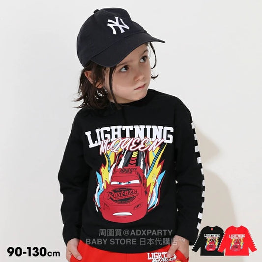 Japanese BDL x Disney Cars long-sleeved top 90-130cm boys' autumn TOPS 