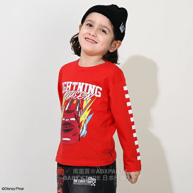 Japanese BDL x Disney Cars long-sleeved top 90-130cm boys' autumn TOPS 
