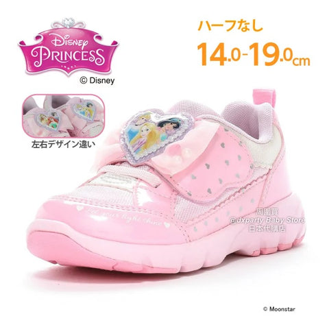 日本直送 moonstar x Disney Princess 抗菌防臭 健康機能兒童鞋 14-19cm 女童款 鞋系列