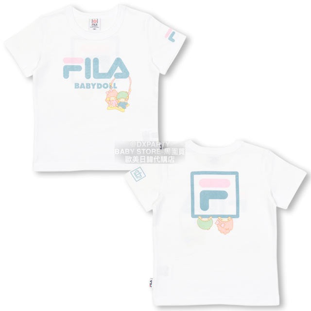 現貨區1-2日寄出--日本童裝 Babydoll x Fila x Sanrio 上衣 90cm 女童款 夏季 TOPS