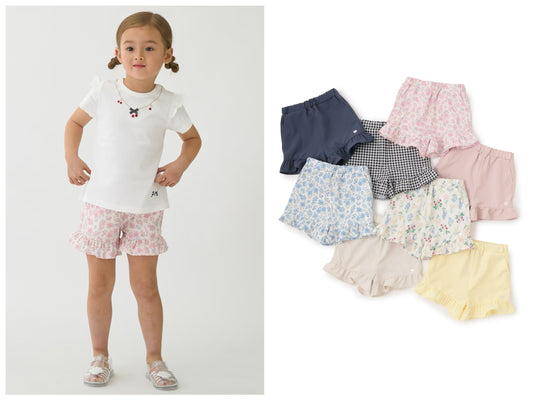 日本童裝 pe#main 水陸兩用 沙灘花邊短褲 80-130cm 女童款 PANTS 夏日玩水泳衣特輯