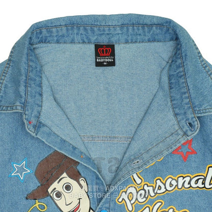 Japanese BDL x Disney ToyStory Printed Denim Shirt (S-XL Adult Summer TOPS) 