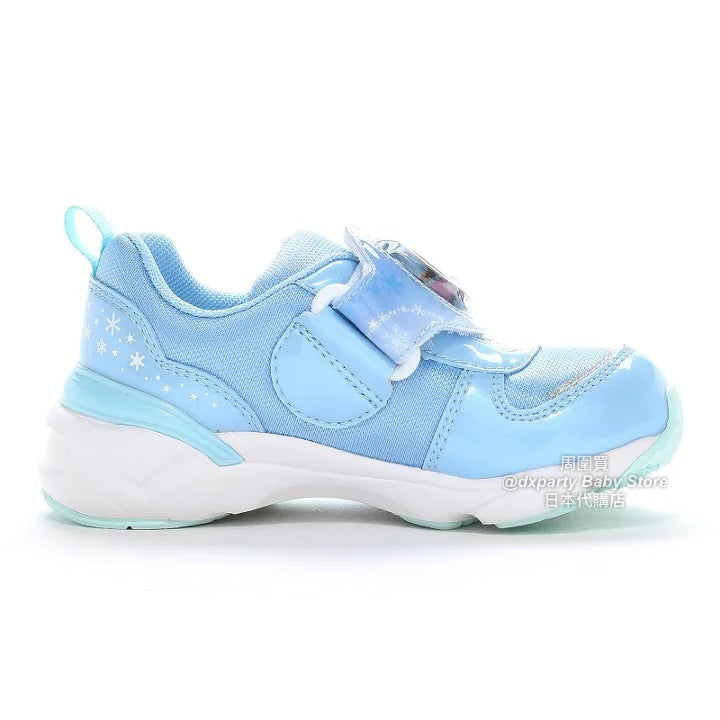 日本直送 moonstar x Disney Frozen LED發光 抗菌防臭 健康機能兒童鞋 14-19cm 女童款 鞋系列