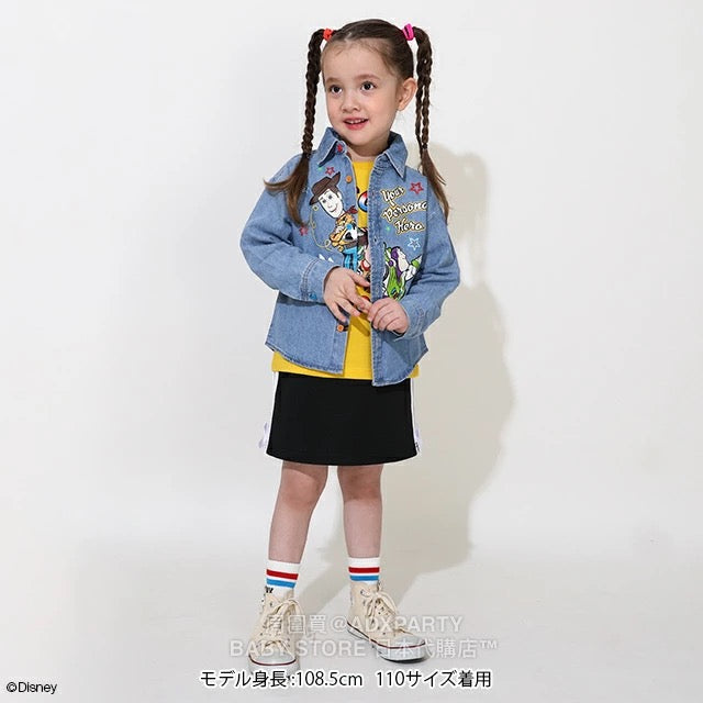 Japanese BDL x Disney Toy Story Printed Denim Shirt (90-150cm) for Boys and Girls Summer TOPS 