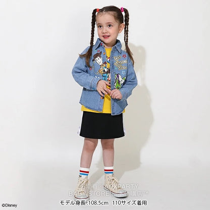 Japanese BDL x Disney Toy Story Printed Denim Shirt (90-150cm) for Boys and Girls Summer TOPS 