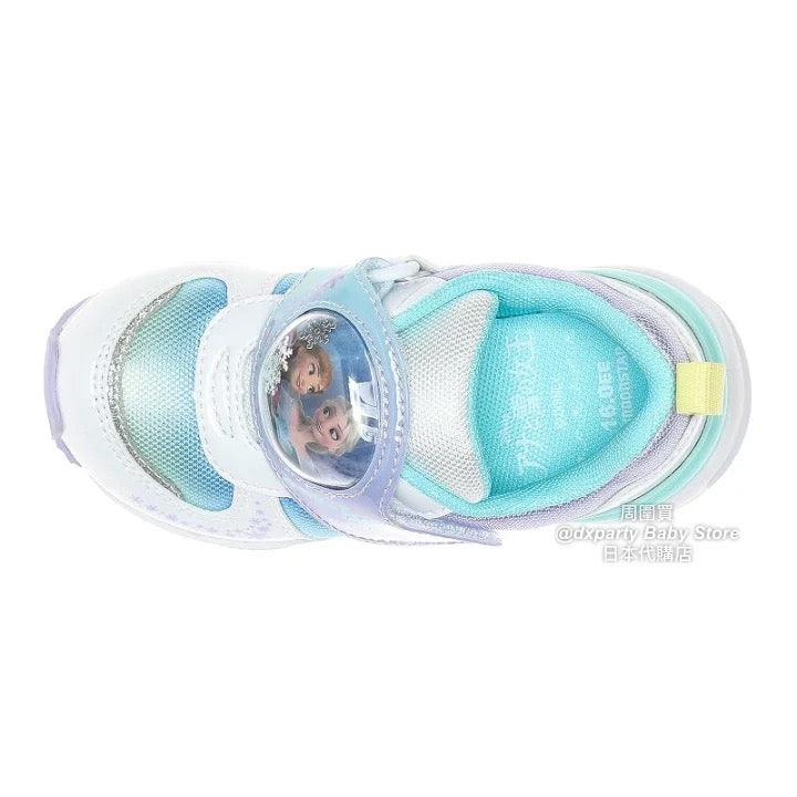日本直送 moonstar x Disney Frozen LED發光 抗菌防臭 健康機能兒童鞋 14-19cm 女童款 鞋系列