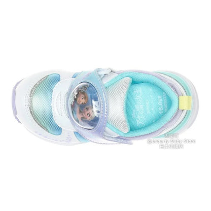 日本直送 moonstar x Disney Frozen LED發光 抗菌防臭 健康機能兒童鞋 14-19cm 女童款 鞋系列