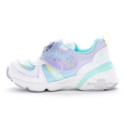 日本直送 moonstar x Disney Frozen LED發光 抗菌防臭 健康機能兒童鞋 14-19cm 女童款 鞋系列