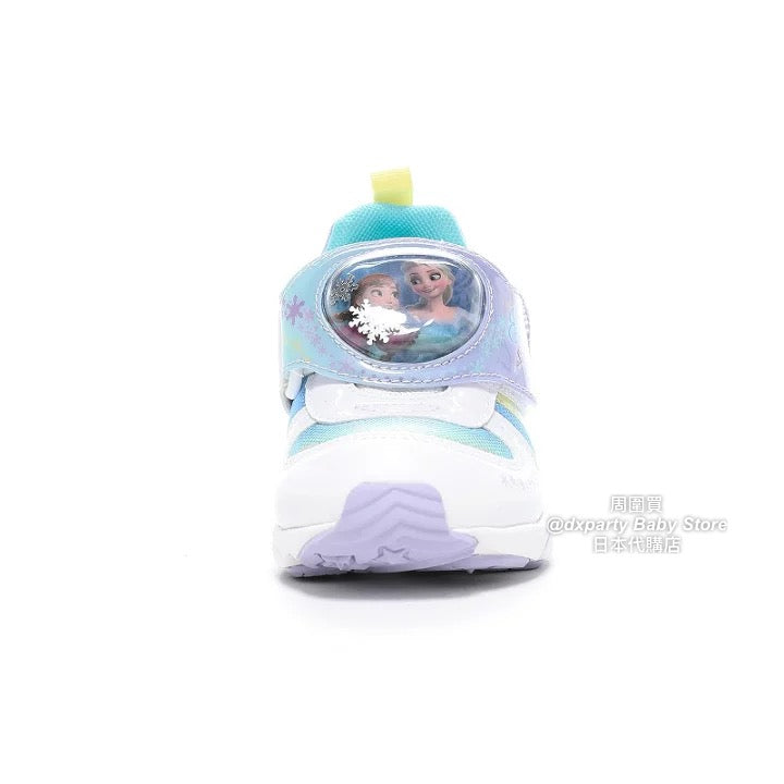 日本直送 moonstar x Disney Frozen LED發光 抗菌防臭 健康機能兒童鞋 14-19cm 女童款 鞋系列