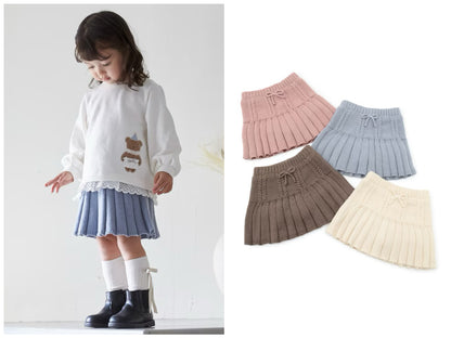 日本童裝 pe#main 針織百褶裙 80-130cm 女童款 冬季 SKIRTS