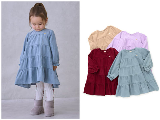 日本童裝 pe#main 燈芯絨連身裙 80-130cm 女童款 冬季 DRESSES