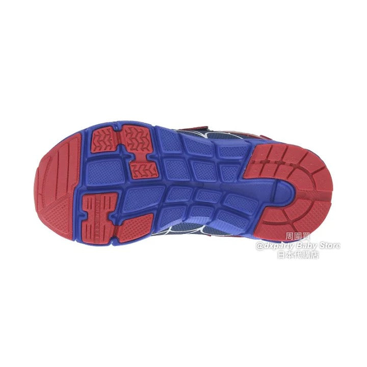 日本直送 moonstar x Marvel Spider-Man 抗菌防臭 耐磨鞋底 健康機能兒童鞋 14-19cm 男童款 鞋系列