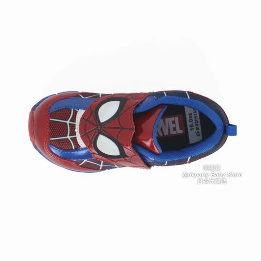 Moonstar x Marvel Spider-Man shoes (shipped directly from Japan) with antibacterial, odor-resistant, and wear-resistant soles for healthy function. 14-19cm for boys.