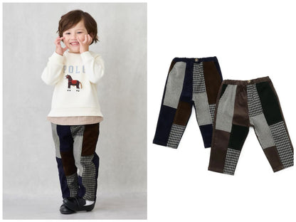 日本童裝 pe#main 拼布長褲 80-130cm 男童款 冬季 PANTS