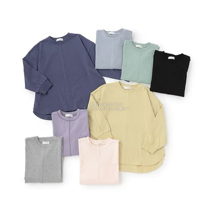 日本童裝 b・R# 簡約寬鬆oversized長袖上衣 100-150cm 男童款/女童款 冬季 TOPS