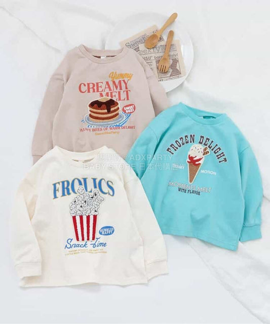 日本童裝 apres les cours 毛毛圖案衛衣 80-130cm 男童款/女童款 春季 TOPS