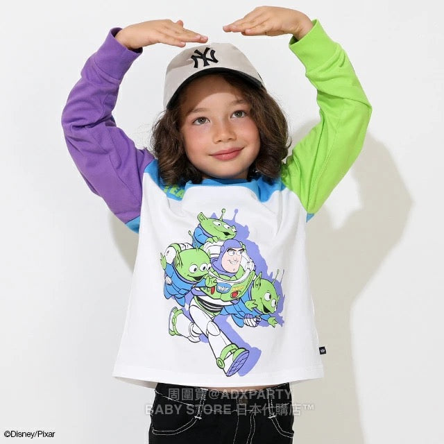 Japanese BDL x Disney ToyStory Printed Contrast Tops (80-140cm) for Boys/Girls Autumn 