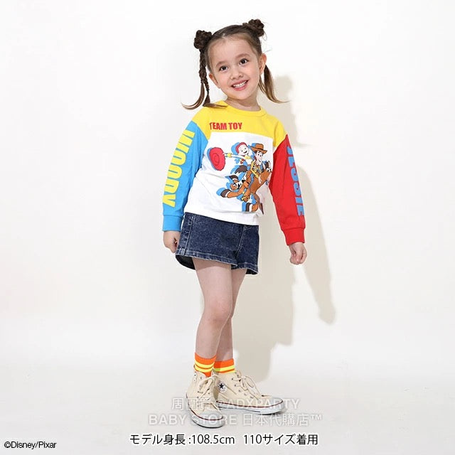 Japanese BDL x Disney ToyStory Printed Contrast Tops (80-140cm) for Boys/Girls Autumn 