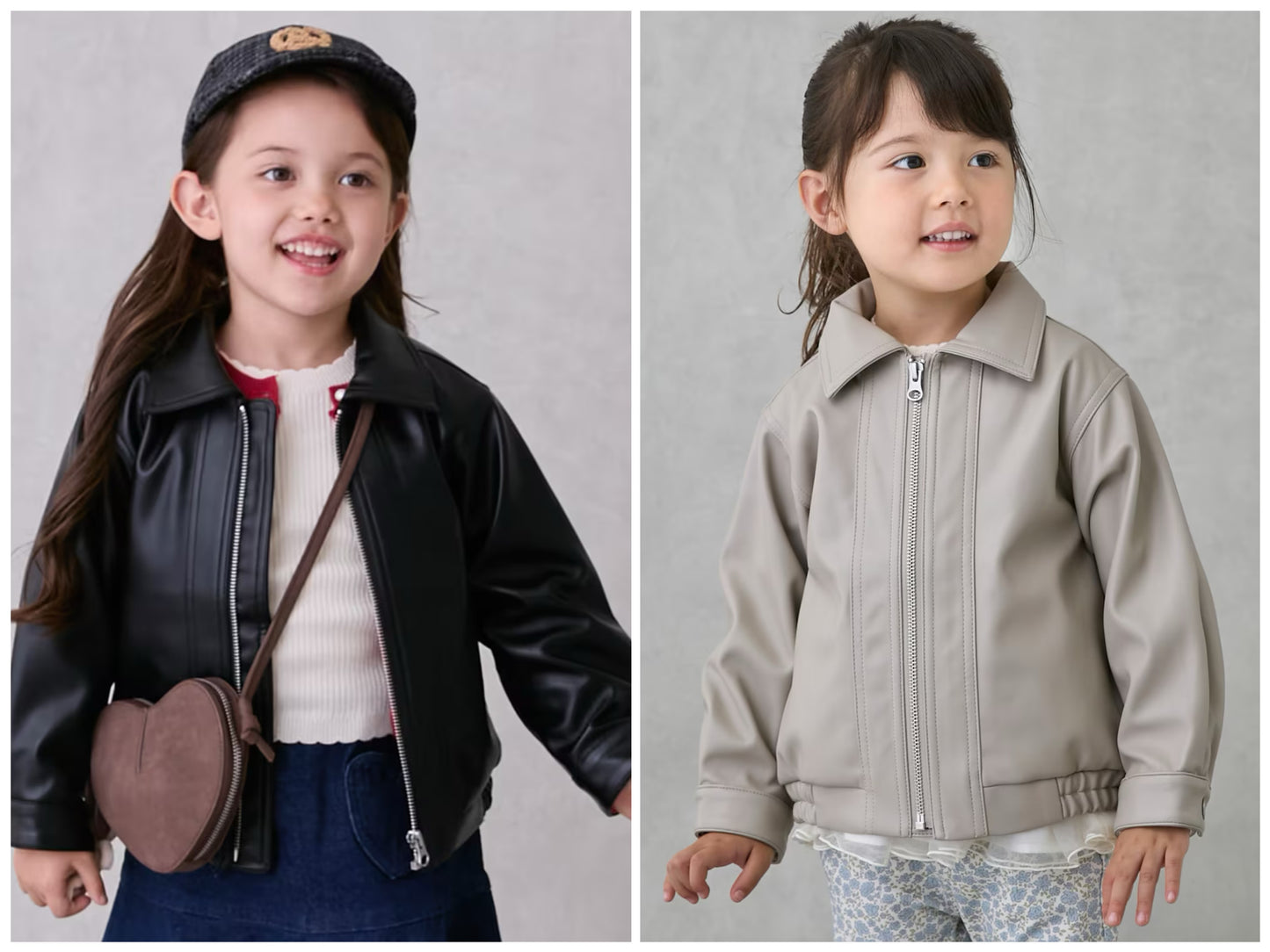 日本童裝 pe#main 人造皮革外套 100-130cm 女童款 冬季 OUTERWEAR