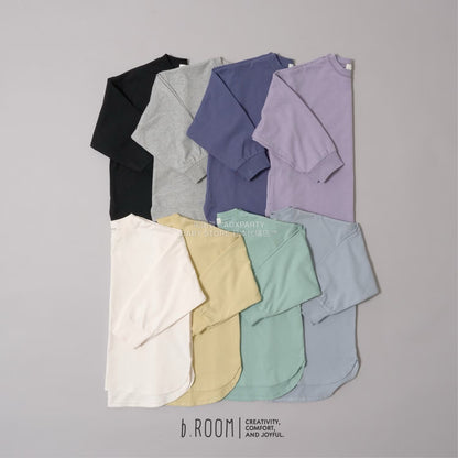 日本童裝 b・R# 簡約寬鬆oversized長袖上衣 100-150cm 男童款/女童款 冬季 TOPS