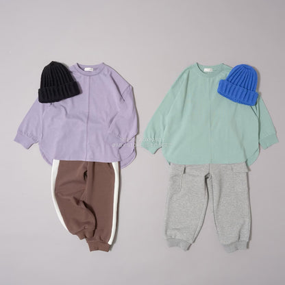 日本童裝 b・R# 簡約寬鬆oversized長袖上衣 100-150cm 男童款/女童款 冬季 TOPS