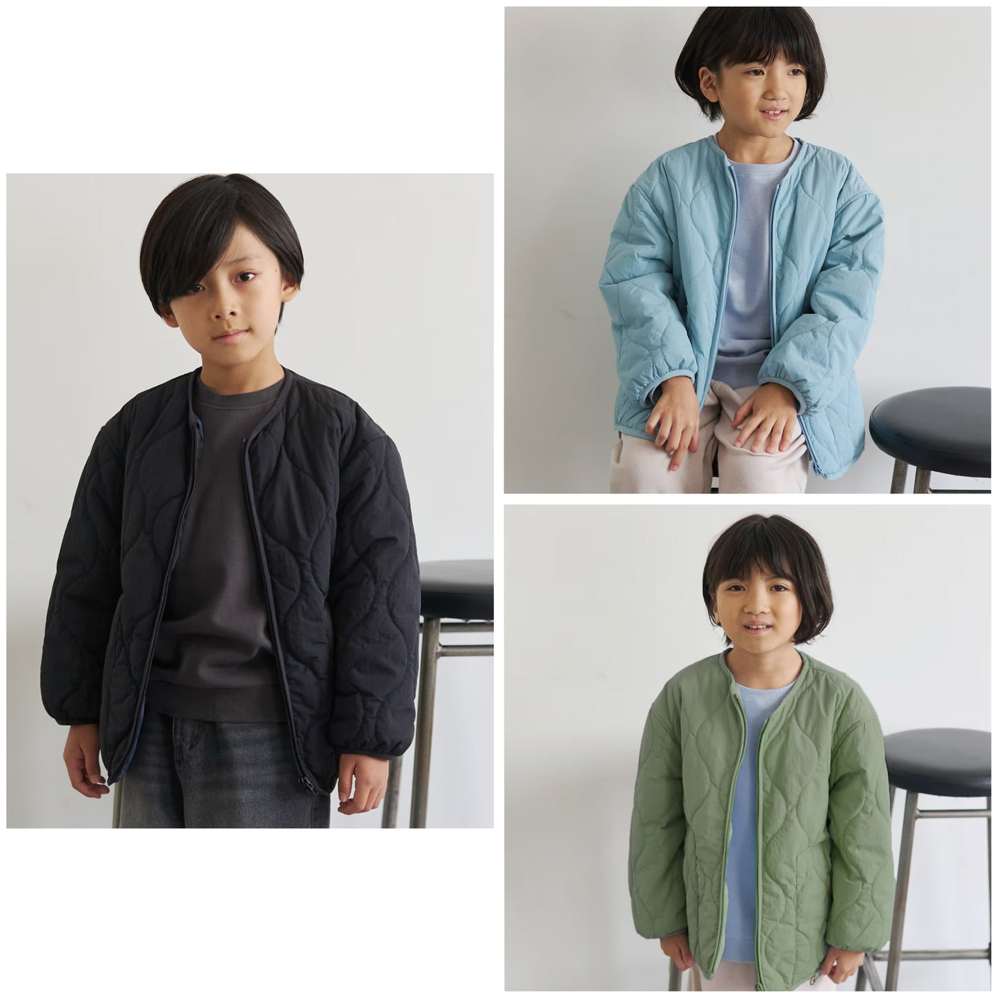 日本童裝 b・R# 絎縫夾棉外套 100-140cm 男童款 冬季(適合初秋、香港平均溫度、寒冷天氣）OUTERWEAR 【日本預售：2026年9月中旬】