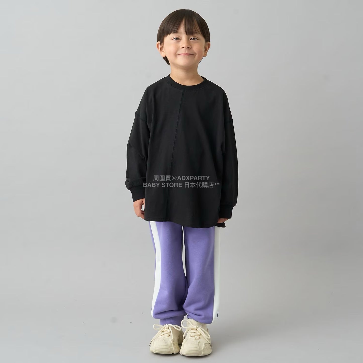 日本童裝 b・R# 簡約寬鬆oversized長袖上衣 100-150cm 男童款/女童款 冬季 TOPS