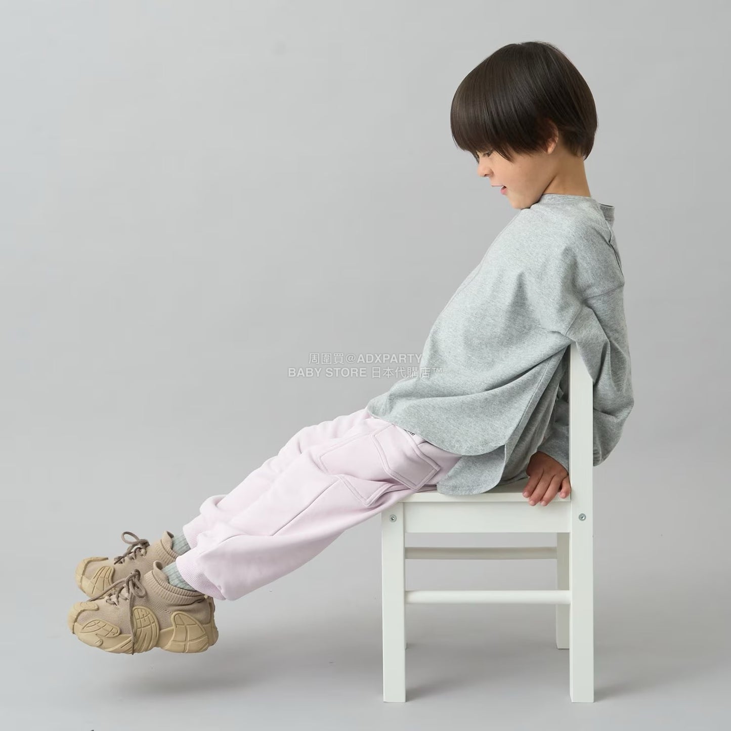 日本童裝 b・R# 簡約寬鬆oversized長袖上衣 100-150cm 男童款/女童款 冬季 TOPS