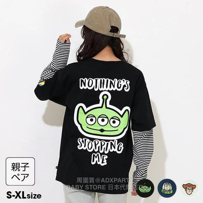 Japanese BDL x Disney ToyStory Fake Two-Piece Print Top (S-XL Adult Autumn) 