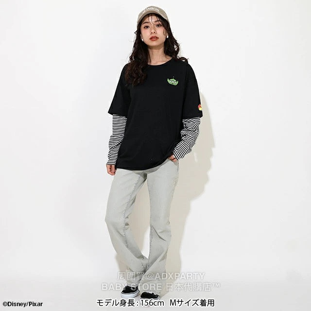 Japanese BDL x Disney ToyStory Fake Two-Piece Print Top (S-XL Adult Autumn) 