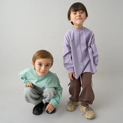 日本童裝 b・R# 簡約寬鬆oversized長袖上衣 100-150cm 男童款/女童款 冬季 TOPS