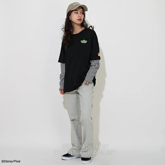 Japanese BDL x Disney ToyStory Fake Two-Piece Print Top (S-XL Adult Autumn) 