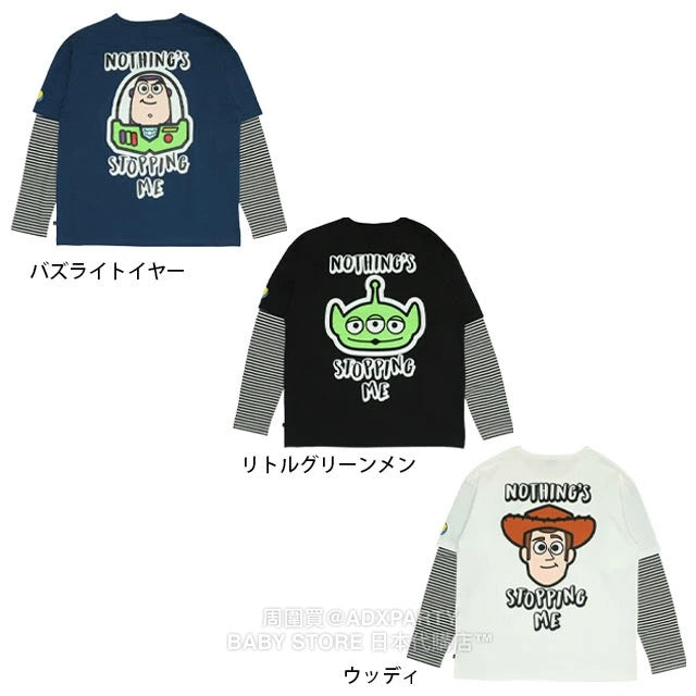 Japanese BDL x Disney ToyStory Fake Two-Piece Print Top (S-XL Adult Autumn) 