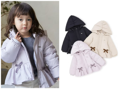 日本童裝 pe#main 荷葉邊羽絨外套 80-130cm 女童款 冬季 (適合寒冷天氣、溫度低天氣及落雪）OUTERWEAR