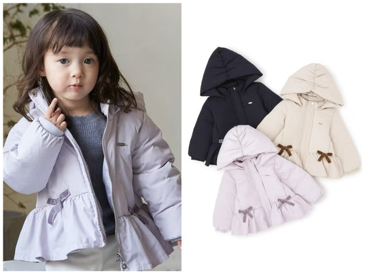 日本童裝 pe#main 荷葉邊羽絨外套 80-130cm 女童款 冬季 (適合寒冷天氣、溫度低天氣及落雪）OUTERWEAR
