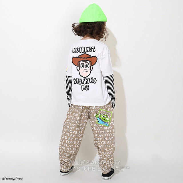 Japanese BDL x Disney ToyStory Fake Two-Piece Print Top (80-140cm) for Boys and Girls (Autumn) 