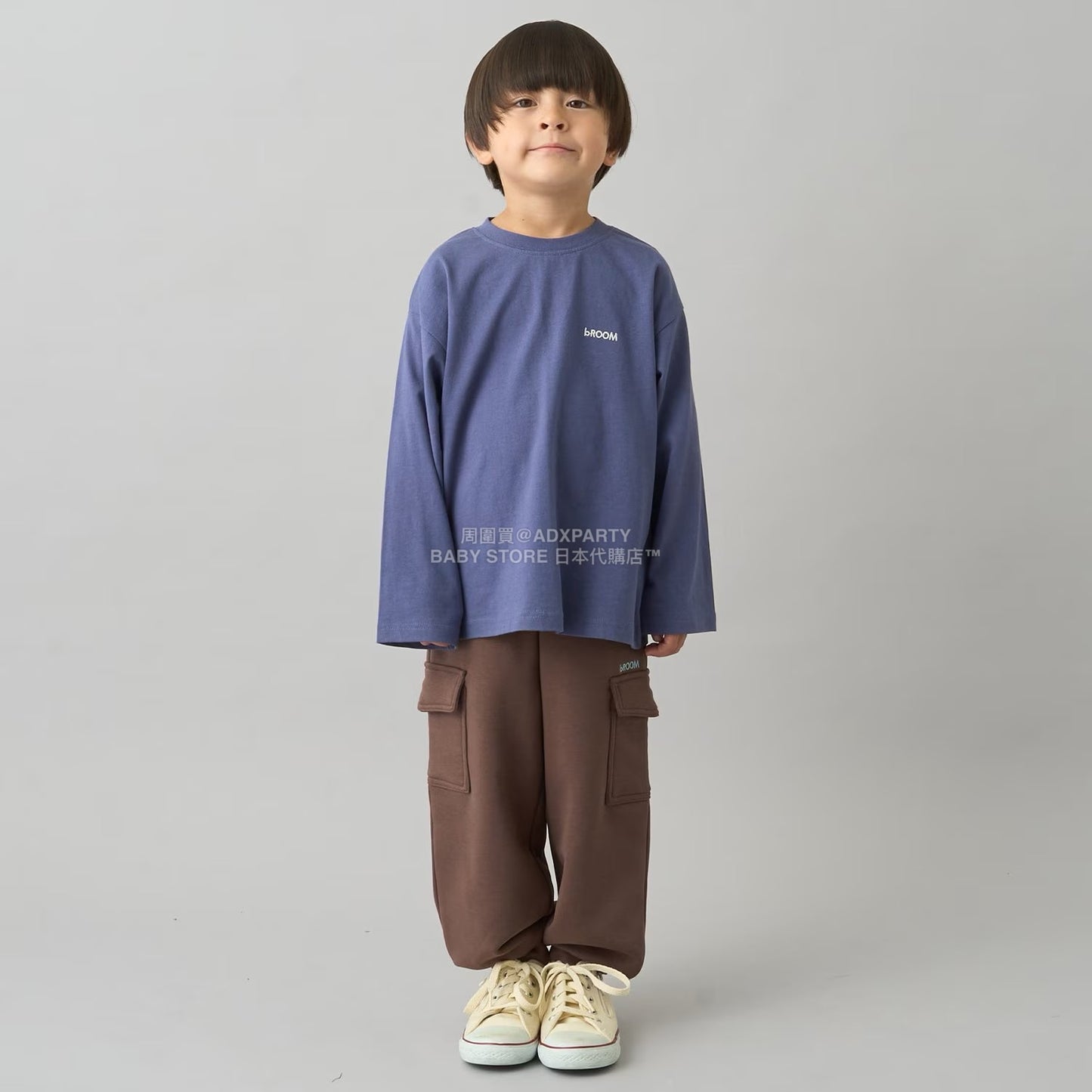 日本童裝 b・R# 簡約寬鬆oversized長袖上衣 100-150cm 男童款/女童款 冬季 TOPS