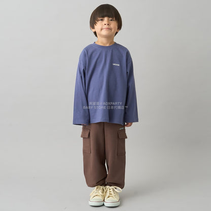 日本童裝 b・R# 簡約寬鬆oversized長袖上衣 100-150cm 男童款/女童款 冬季 TOPS