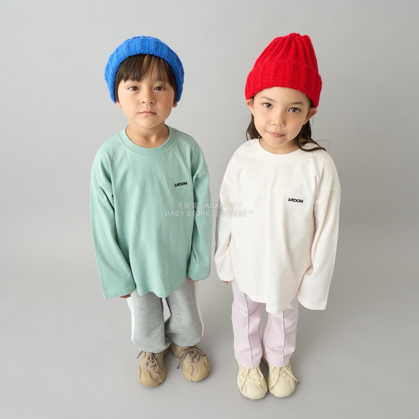 日本童裝 b・R# 簡約寬鬆oversized長袖上衣 100-150cm 男童款/女童款 冬季 TOPS