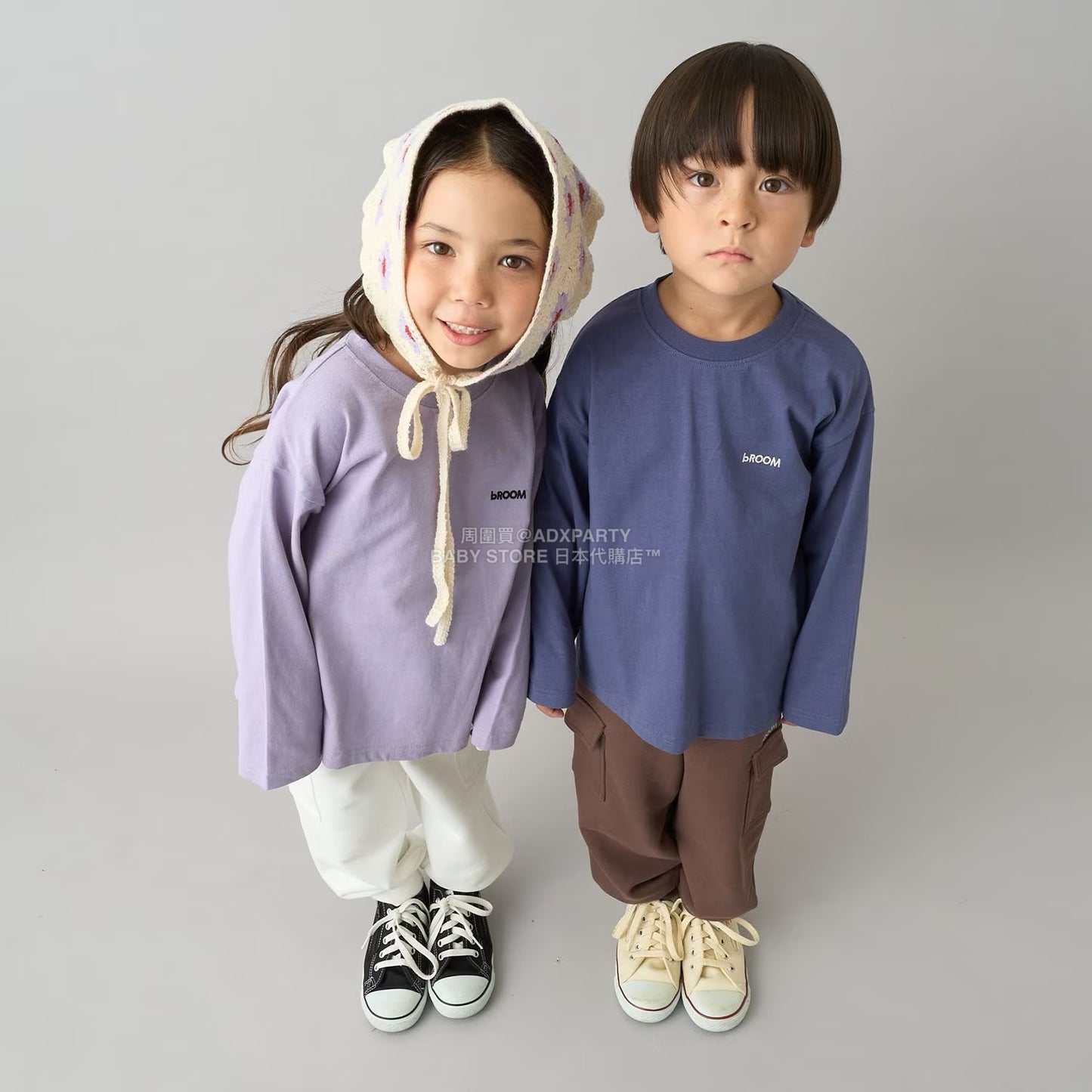 日本童裝 b・R# 簡約寬鬆oversized長袖上衣 100-150cm 男童款/女童款 冬季 TOPS