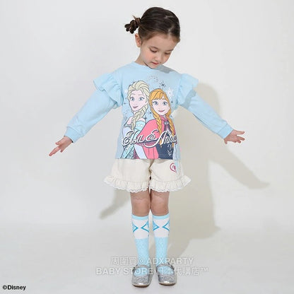Japanese BDL x Disney Princess Lace Sleeve Top 100-130cm Girls Autumn TOPS 