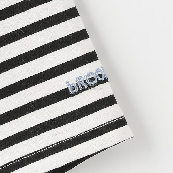 日本童裝 b・R# 簡約寬鬆oversized條紋長袖上衣 100-150cm 男童款/女童款 冬季 TOPS